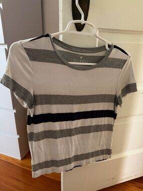 American Eagle Soft & Sexy Striped Short Sleeve Tee